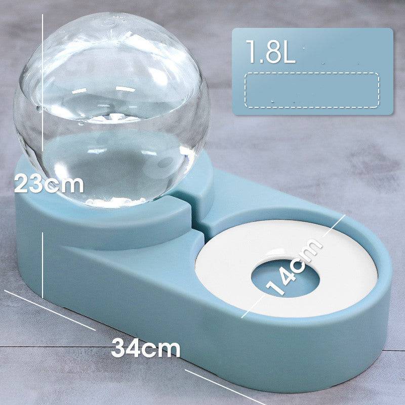 FURDUO HydroNibble pet water and feeding station with dual bowls for dogs or cats, made of durable material.