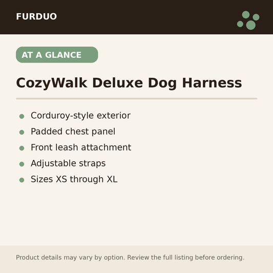 CozyWalk Deluxe Dog Harness at a glance product details
