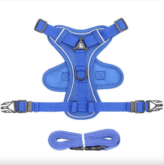 Reflective FURDUO anti-slip dog harness with adjustable straps and padded comfort for secure walking and visibility.