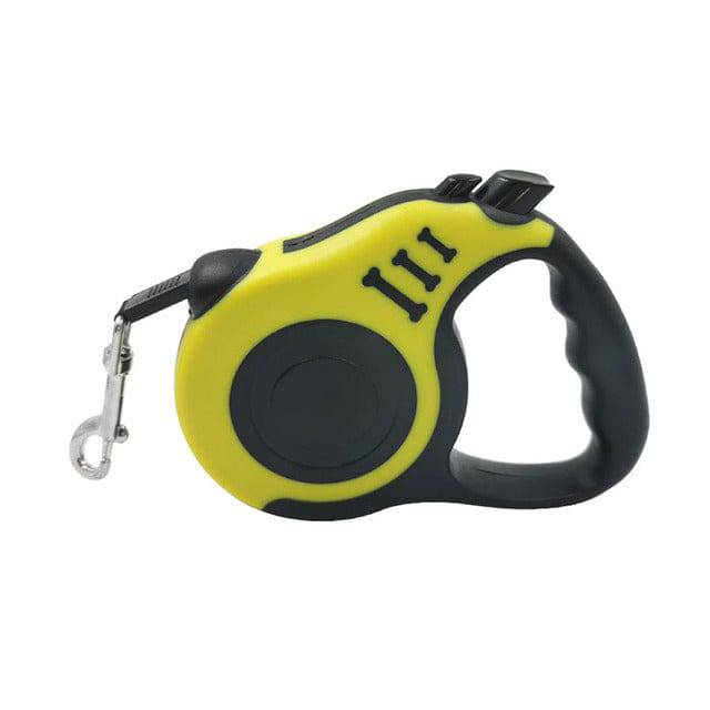 FURDUO automatic retractable dog leash with traction wheel, showing the leash extended with a comfortable handle for walking dogs.