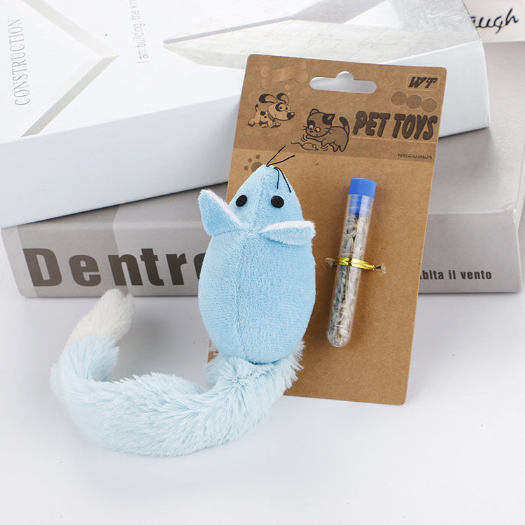 FURDUO MintyMouse Magic Cat Toy featuring a colorful mouse-shaped plush toy for cats to play and chase.
