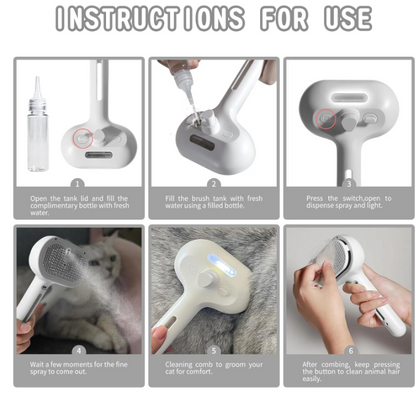 FurDuo MistBrush™ Pet Grooming Brush