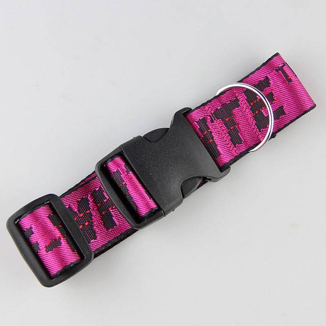 Gold chain nylon dog collar and leash set for pets by FURDUO, featuring a stylish gold chain and durable nylon material.