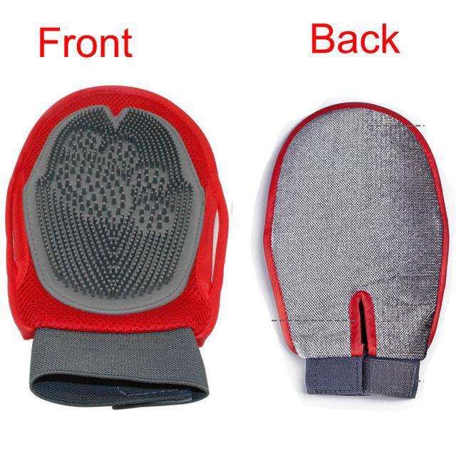 FURDUO PamperPaws Dual-Action Pet Spa Glove with soft silicone bristles for gentle pet grooming and bathing.