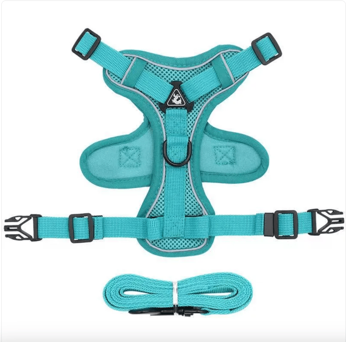 Reflective FURDUO anti-slip dog harness with padded straps and adjustable fit, designed for secure and comfortable walking.