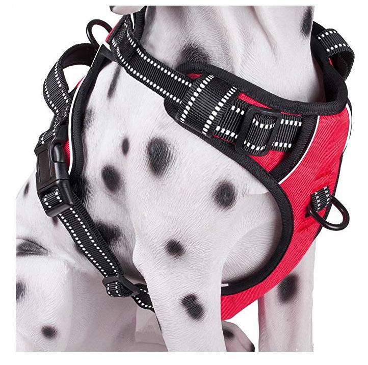 Reflective breathable dog harness for medium-large dogs, featuring a chest strap and adjustable fit, designed by FURDUO.