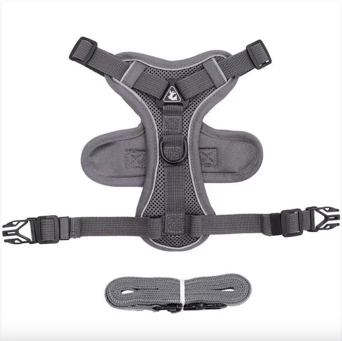 Reflective FURDUO anti-slip dog harness with adjustable straps and padded design for secure, comfortable walking.