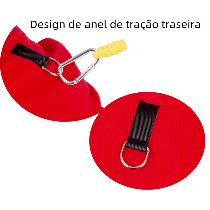 FURDUO fleece dog jacket with leash attachment, soft and warm pet apparel for outdoor walks and cold weather.