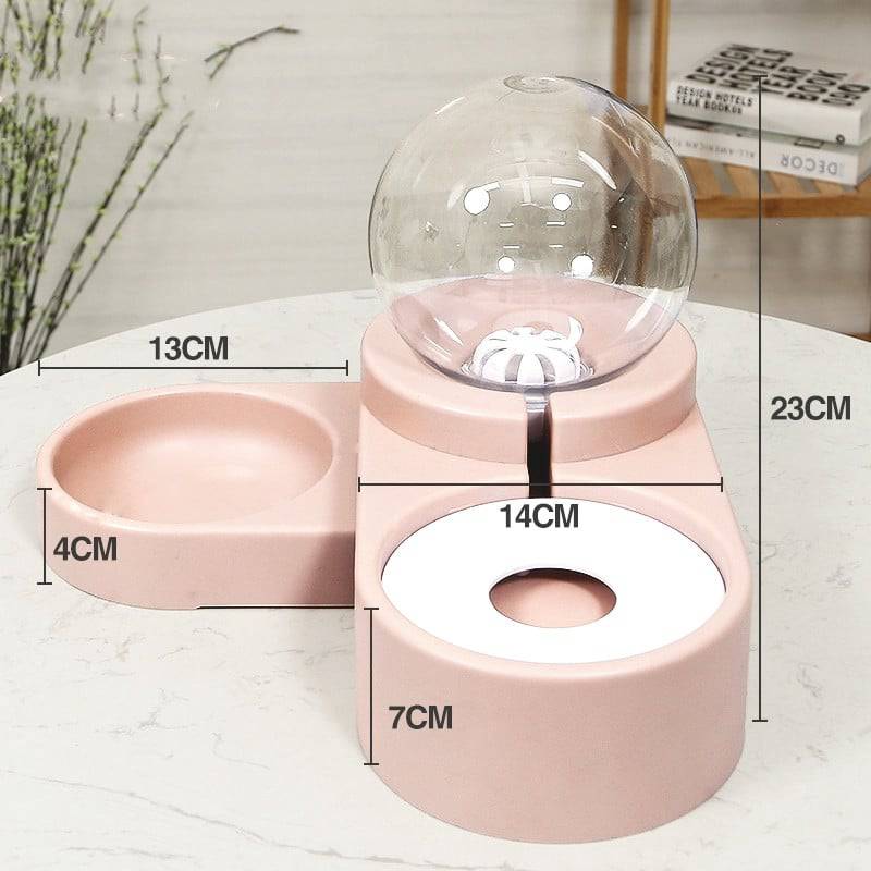 FURDUO HydroNibble pet water and feeding station with dual bowls on a white background