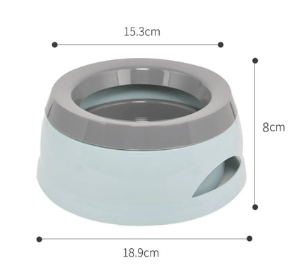 FurDuo No-Spill Travel Dog Water Bowl showing a compact, portable pet water bowl with a spill-proof design and FURDUO branding