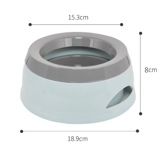 FurDuo No-Spill Travel Dog Water Bowl showing a compact, portable pet water bowl with a spill-proof design and FURDUO branding